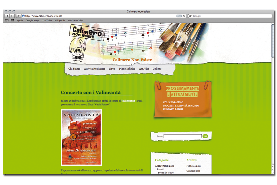 home page calimero non esiste