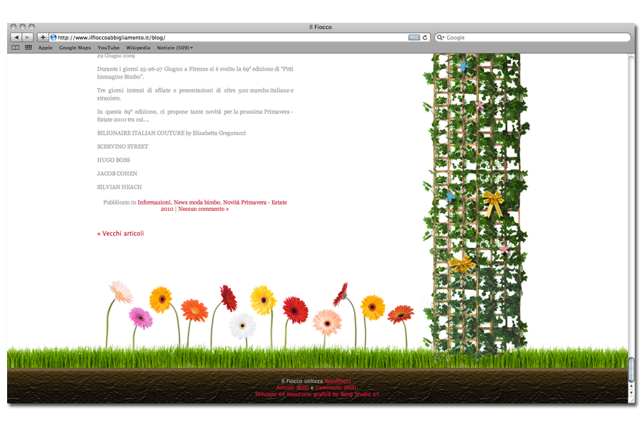 home page footer il fiocco abbigliamento